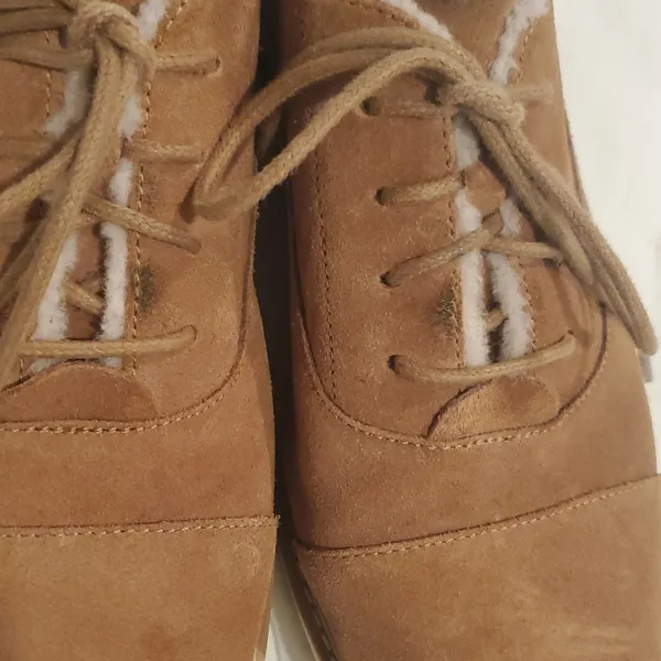 UGG JOHANNA SPILL SEAM OXFORDS platform Oxford shoes in chestnut suede - Image 4