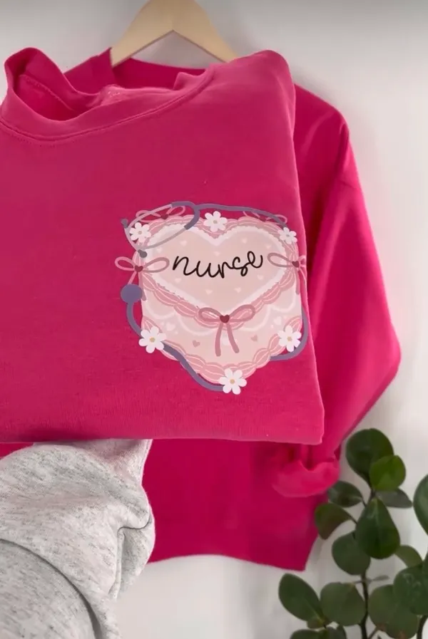 Nurse Crewneck Pink Size M - Image 2