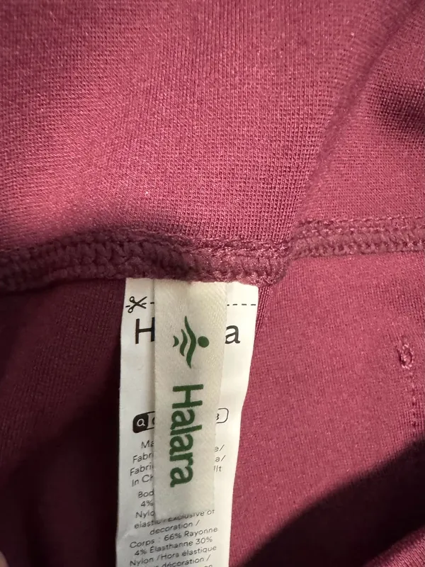 Halara Flare Pants Burgundy Stretch High Waisted Work Pants - Image 3