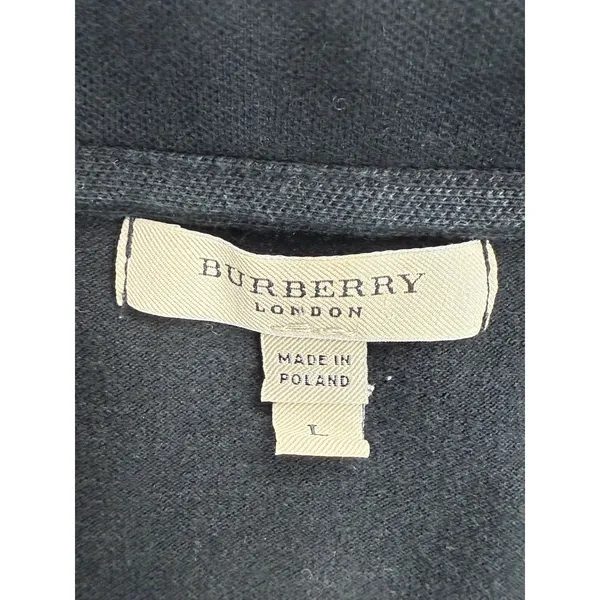 Burberry London Black Polo Shirt Womens Short Sleeve Collared Casual Top‎ - Image 2