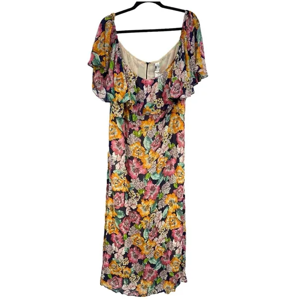 $325 Rachel Pally Women's Blue Sheer Long Eden Floral Maxi‎ Dress Size 3X NWT - Image 6