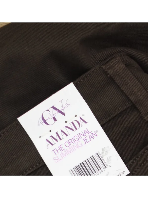 NWT Gloria Vanderbilt Amanda Classic Straight Leg Jeans Coffee Roast Brown 20W - Image 8
