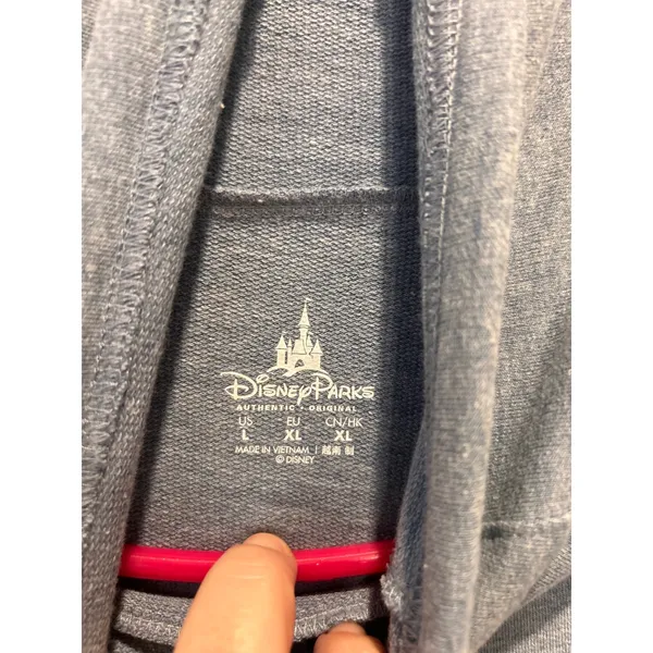 Disney Parks Mickey Minnie Americana Cowl Neck Hoodie Blue Womens L USA Flag‎ - Image 6