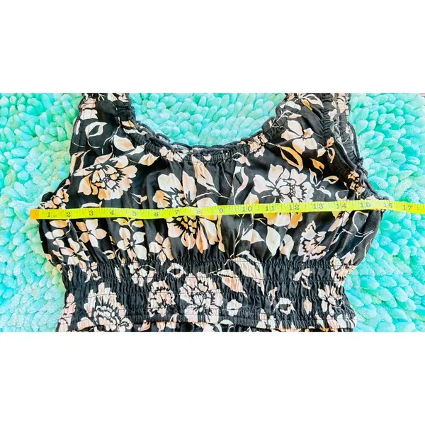 Patrons of Peace black sleeveless floral bohemian midi dress sz Med 8 - Image 7