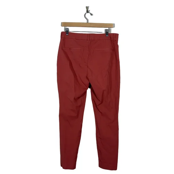 Old Navy Pixie Skinny Solid Pants Rust Red Business Casual Stretch Size 12 - Image 4