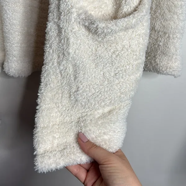 Z Supply Women’s Fluffy longline cardigan off white Open-Front Sweater Sz XS/ S - Image 4