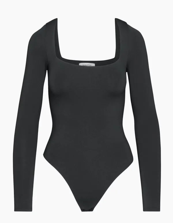 Aritzia Satinette Squareneck Longsleeve Bodysuit - Image 2