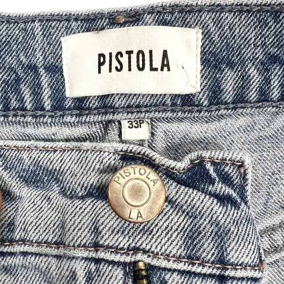 Pistola Lana High-Rise Ultra Wide Leg Jean Plus Sz‎ 33" Petite Break Light Wash - Image 3