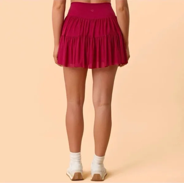 NWT! Blogilates Target X Popflex Viral Taylor Swift Ballerina Skort Burgundy Size Large - Image 2