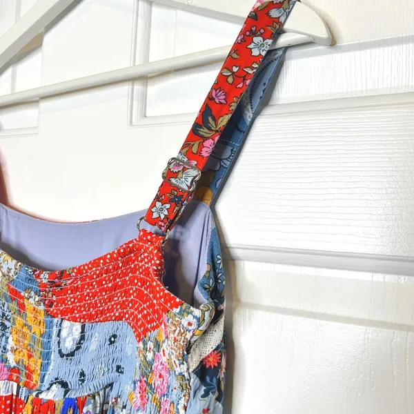 In Loom Multicolor‎ Patchwork Floral Maxi Dress Small - Image 5