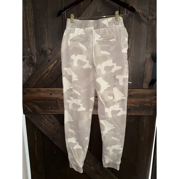 Hollister Sz Small S Ultra High Rise Tan Camo Jogger Pants Soft Denim Jeans‎ - Image 5