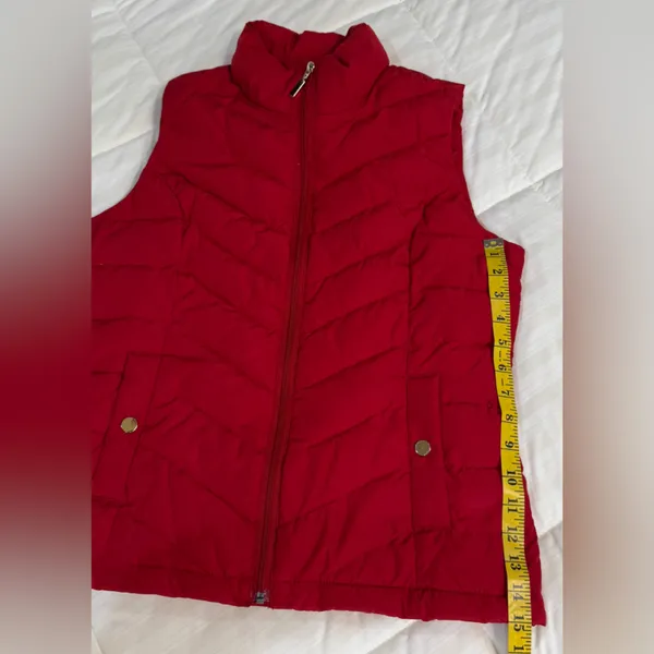 Charter Club Red Quilted Vest Size S - Image 5