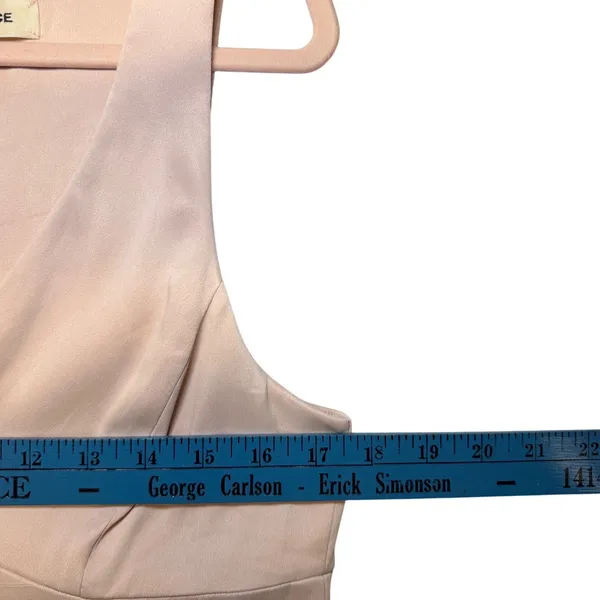 L'AGENCE Women Blush Pink V-Neck‎ Sleeveless Crop Top Full Back Zip Size 10 - Image 6