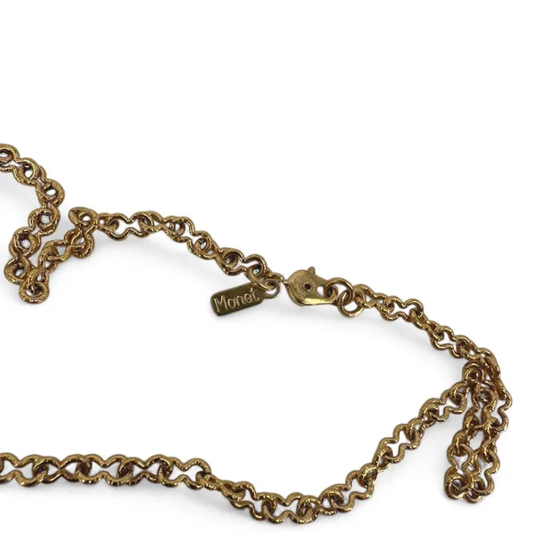 Monet Gold Tone Peanut Chain Necklace 29 Inch Vintage - Image 5