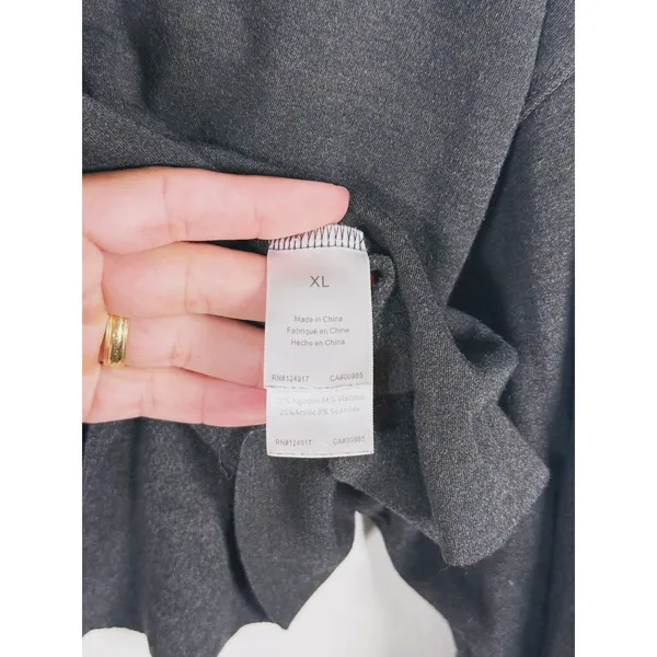 WeWoreWhat Cropped Sweatshirt Size XL Gray Casual Lounge Minimalist Cozy Comfort - Image 9