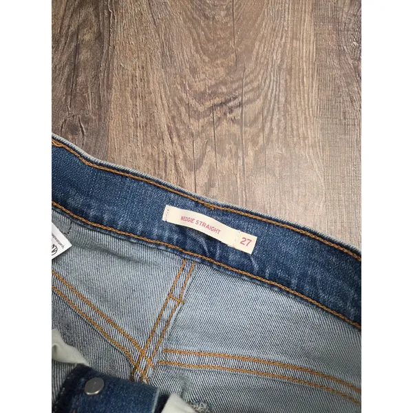 Levi's Wedge Straight 27 Button Fly Women's Denim Jeans 26x27 - Image 3