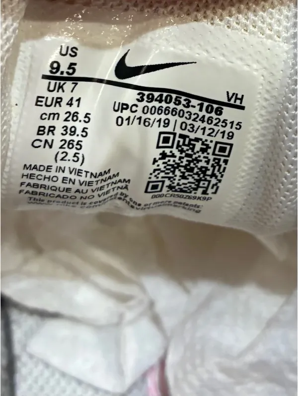 Nike Womens Size 9.5 Initiator Running White Silver Pink 394053-106 Sneakers - Image 2