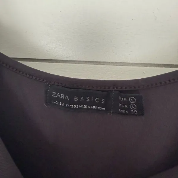 Zara Basics Women’s Large Brown Spaghetti Strap Tank Top - Image 2