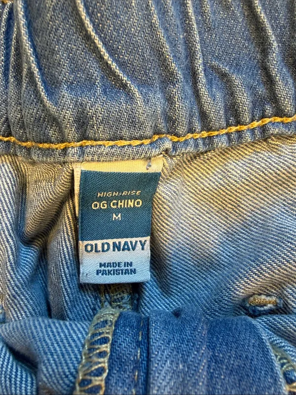 Old navy Denim High-Rise Casual Shorts - Light Blue - Image 2