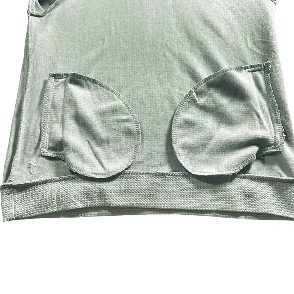 Frye Sage Green Textured Hoodie Women’s Small Casual Pullover - Image 7