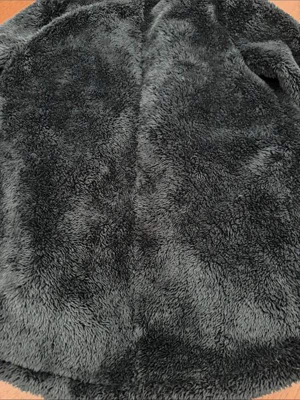 Loft Faux Sherpa Shawl Collar Women's Fleece Jacket Small Teal - C54-116 - Image 7