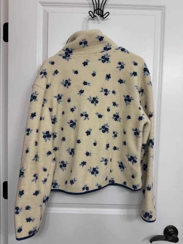 Coco + Shay Floral Sherpa Full Zip Fleece Jacket Women’s Small - Image 6