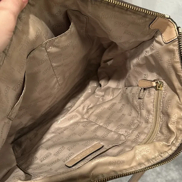 MICHAEL Michael Kors Brown Signature Coated‎ Leather Jet Set East West Tote - Image 7