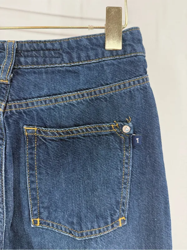 Anthropologie dark wash wide leg jeans size 26 - Image 6