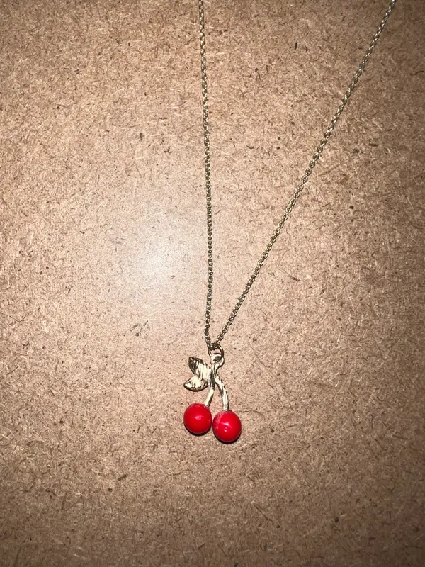 Cherry Necklace Gold - Image 3