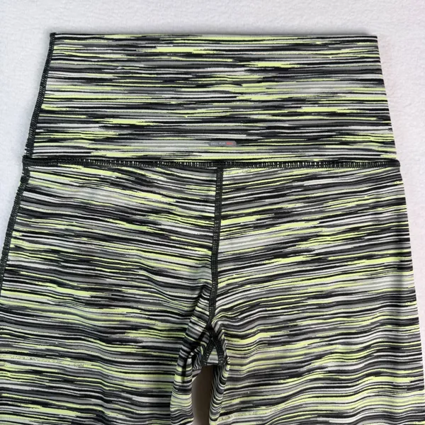 Aerie Chill Play Move Leggings Neon Yellow Black Space‎ Dye High Waisted Medium - Image 7