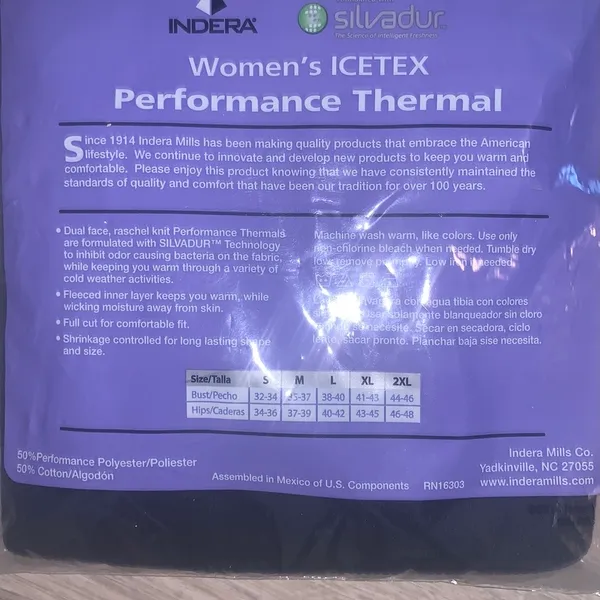 NWT Indera Women's Medium Black ICETEX Thermal Top - Image 4