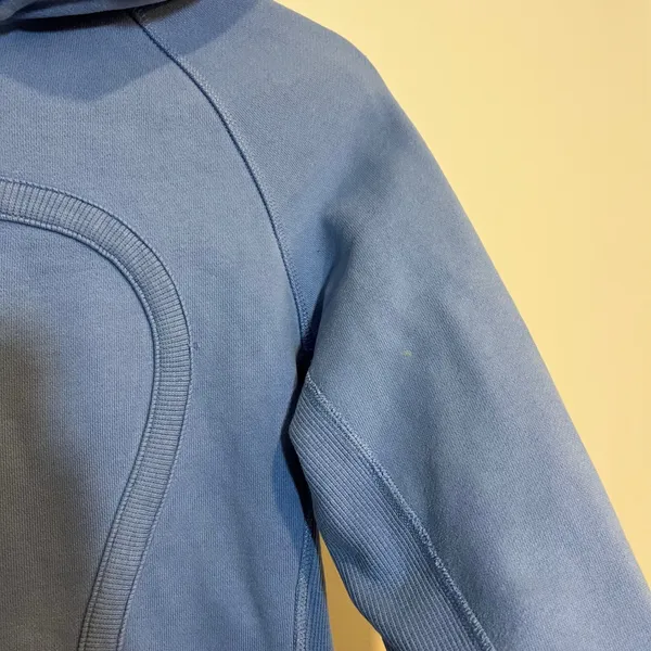 2000s Lululemon Sweatshirt Scuba Hoodie Full Zip Periwinkle Blue Women Size 6 - Image 5