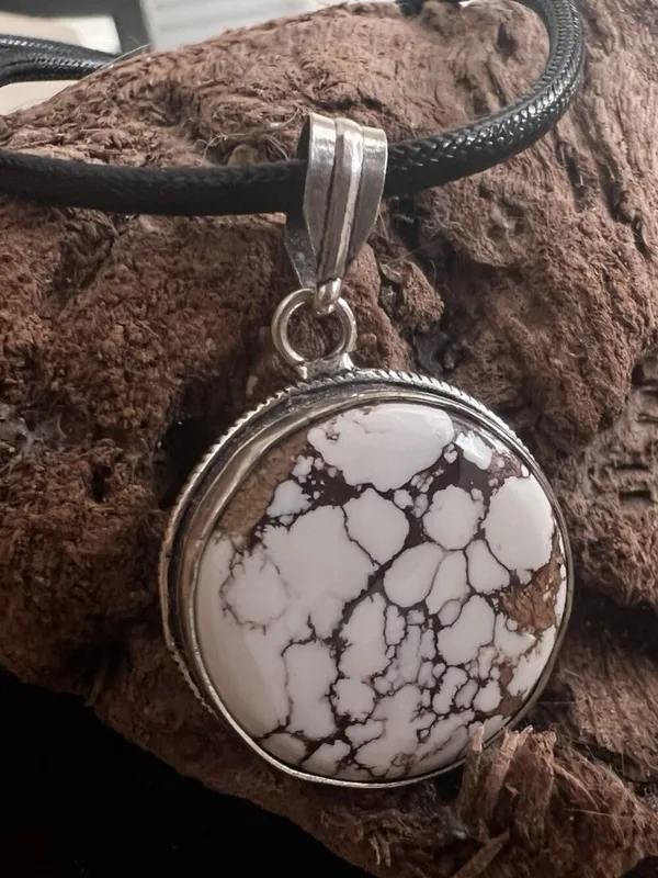 Wild Horse Turquoise 925 Sterling Silver Necklace Native American Jewelry - Image 4