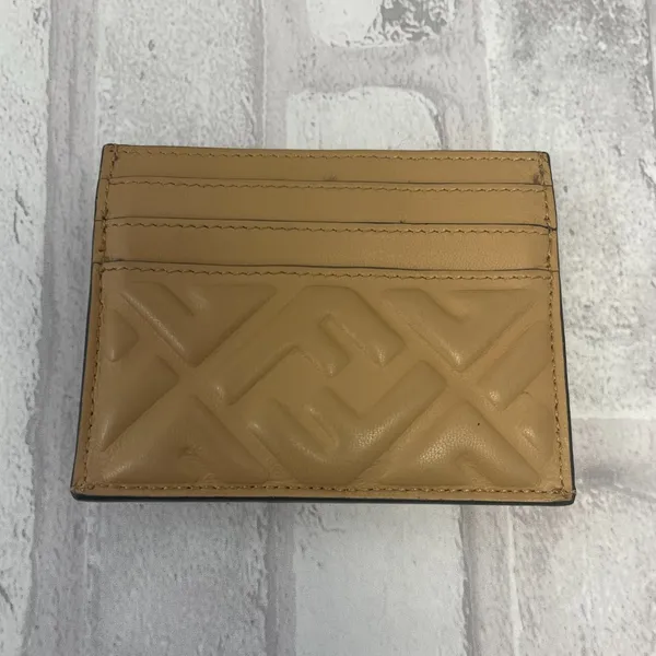 Fendi Baguette Dark Beige Card Holder Nappa Leather - Preowned - Image 2