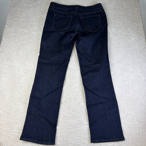 Women's NEW Loft Size 10/30 Petite Straight Leg Dark Wash Jeans - Image 6