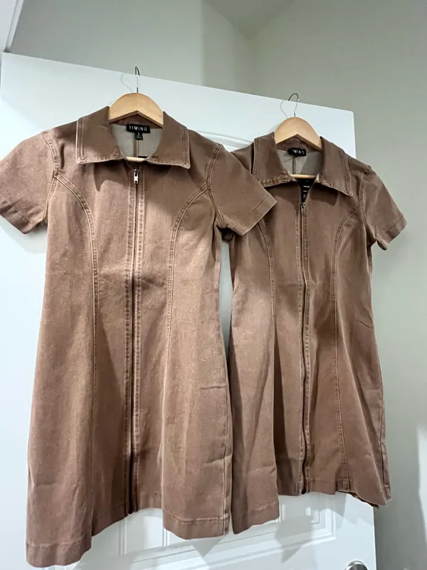 Timing TEEN Denim brown dress - Image 5