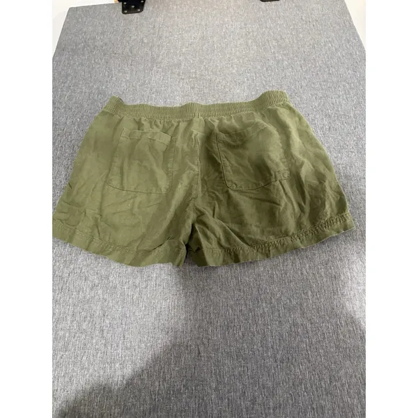 Old Navy Women's Olive Green Linen Blend Comfort Waistband Shorts Sz XL - Image 9