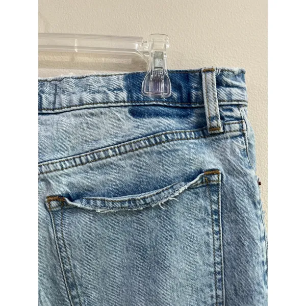 Abercrombie 90s Straight Jeans Ultra High Rise‎ Light Wash Denim Size 31/12 - Image 6