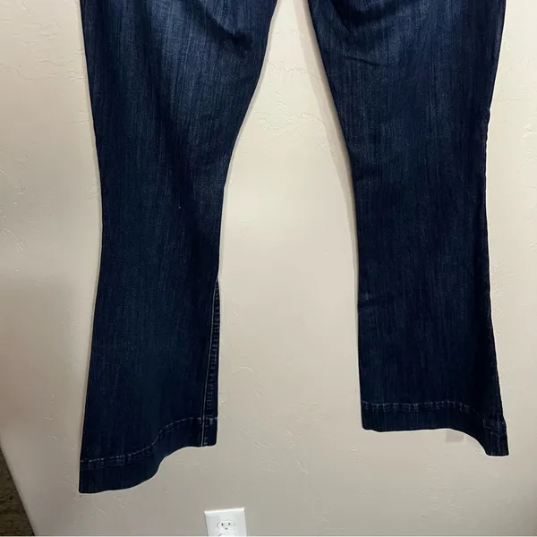 Dylan George & Co Diane Flare Dark Blue Low Rise Trouser Denim Jeans‎ - Image 11