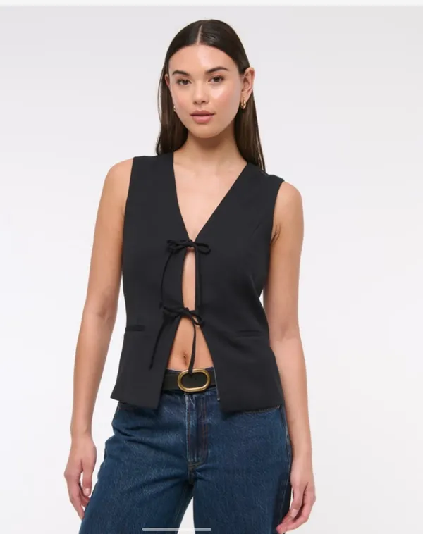 Abercrombie Tie-Front Tailored Vest - Image 2