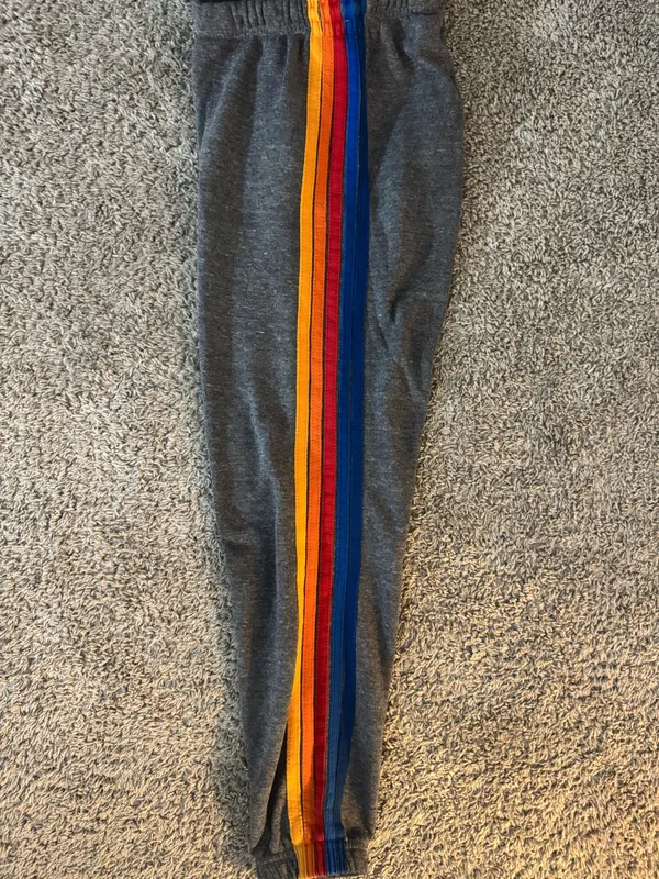 Aviator nation 5 STRIPE SWEATPANTS - HEATHER GREY - Image 3