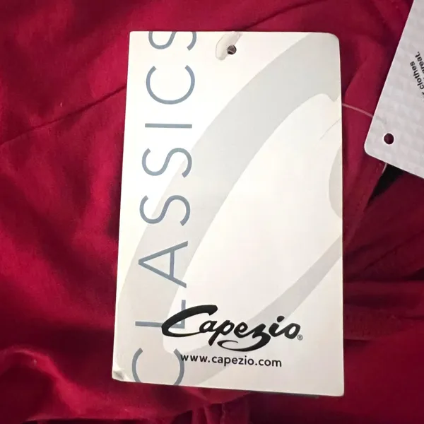 Capezio Adult XS Tank Leotard Red Garnet Scoop Neck Dance Lined Cotton Blend - Image 8