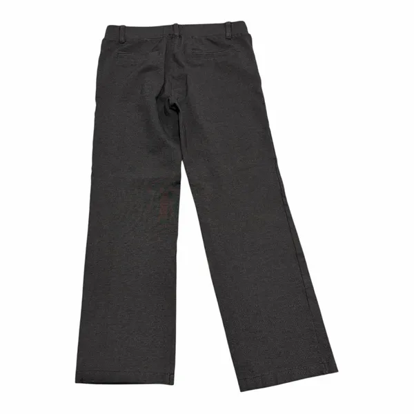 Betabrand Charcoal Dark Gray Yoga Dress Pants Faux Fly Pull On Leggings Womens M - Image 2