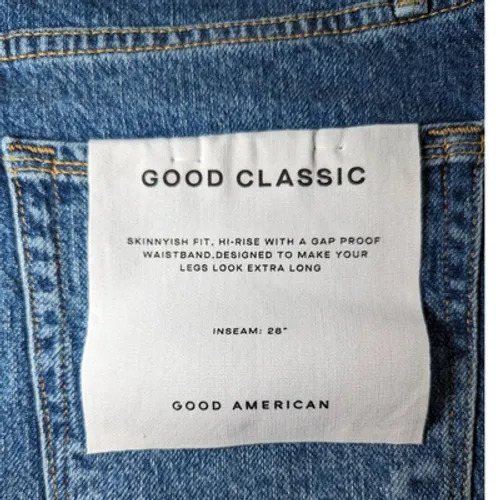 Good American Good Classic‎ Raw Hem Jeans 2/26 NWT - Image 7