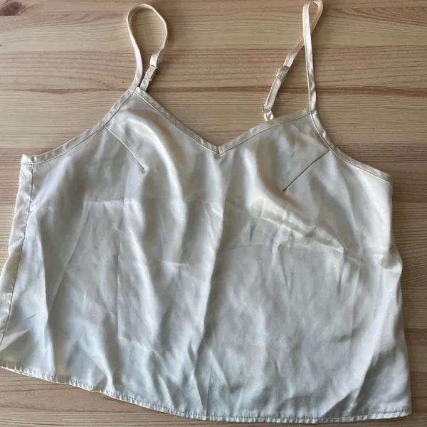 Luxurious Cream Satin Pajama Set - Image 3