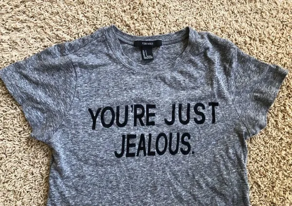 F21 you’re just jealous crop top Sz S - Image 9