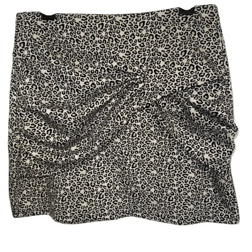 ZARA Leopard Print Knot Front Draped Mini Skirt NWOT‎ Size Medium - Image 2