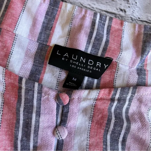 Laundry by Shelli Segal Linen Blend Crop Top - Image 5