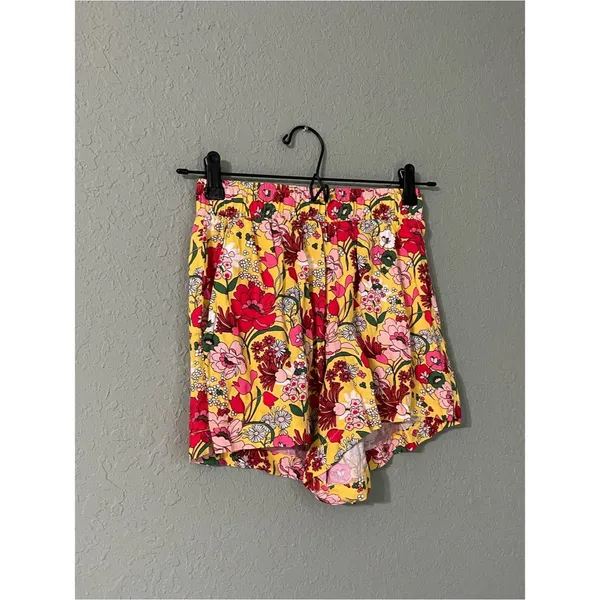 Ban.do Floral Lounge Flowy Shorts Size XS Rayon Retro Inspired 60s Vintage Charm - Image 3