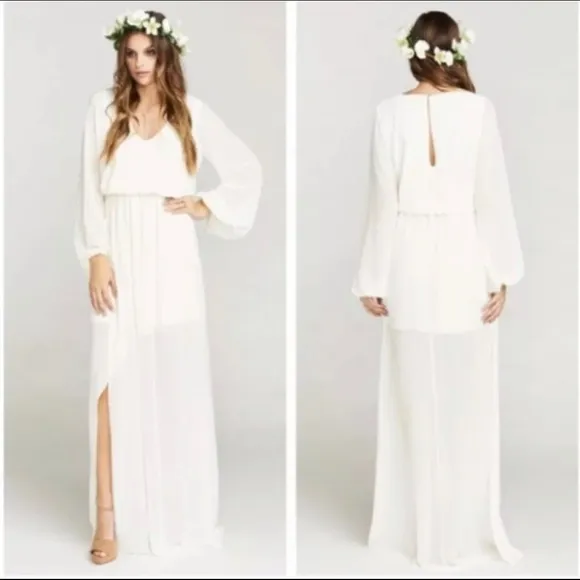 Show Me Your MuMu White Jocelyn Maxi Dress Size Small - Image 2